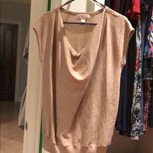 Gold, sparkle light sweater, cap sleeves
